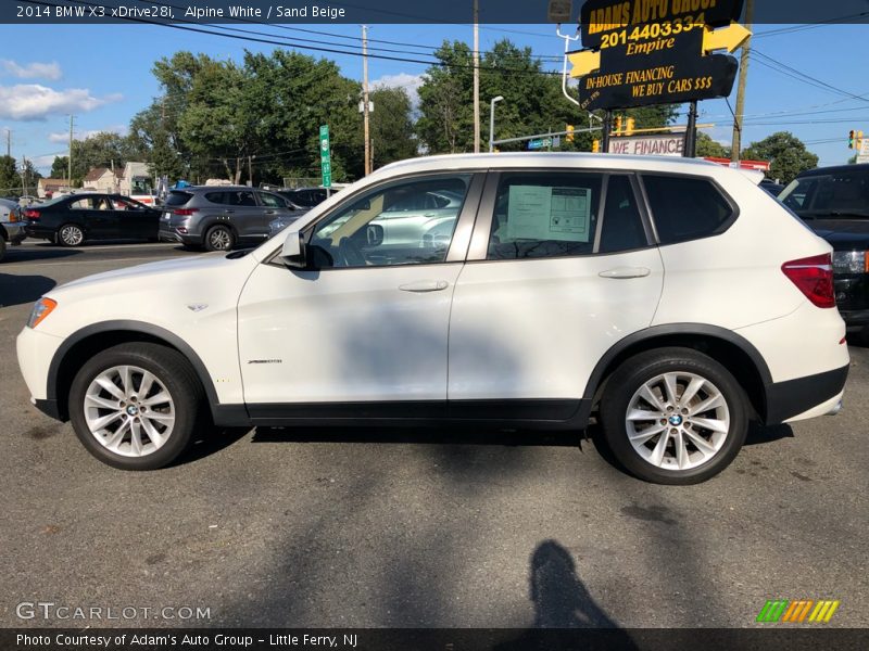 Alpine White / Sand Beige 2014 BMW X3 xDrive28i