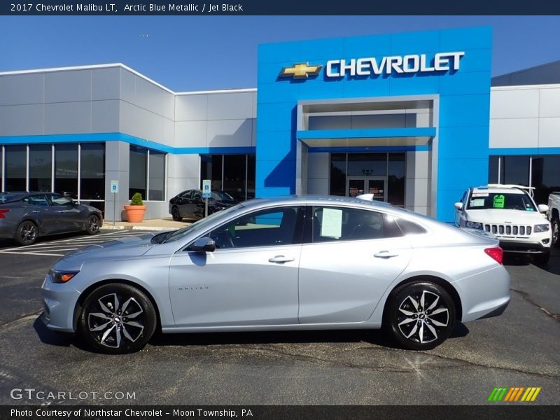 Arctic Blue Metallic / Jet Black 2017 Chevrolet Malibu LT