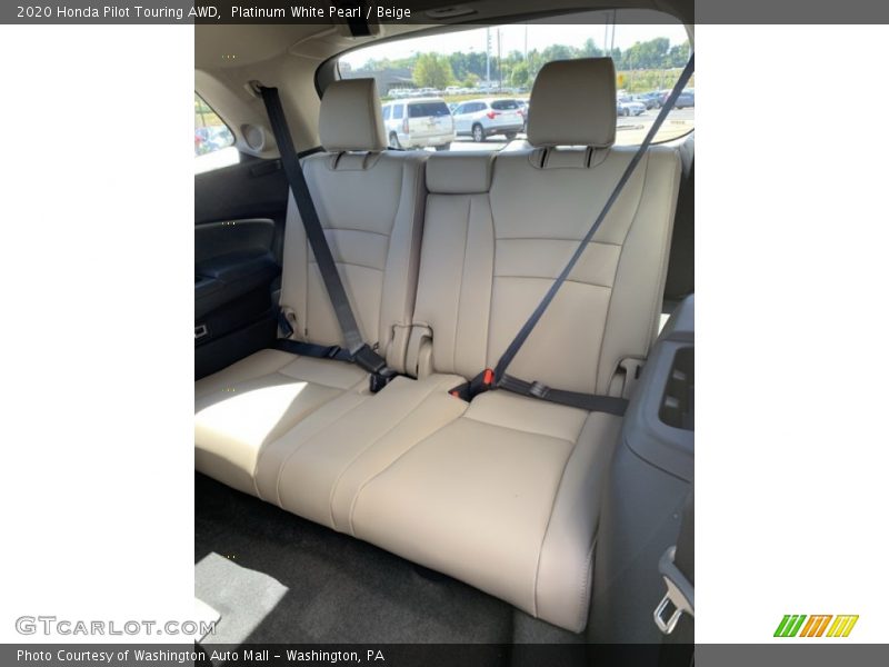 Platinum White Pearl / Beige 2020 Honda Pilot Touring AWD