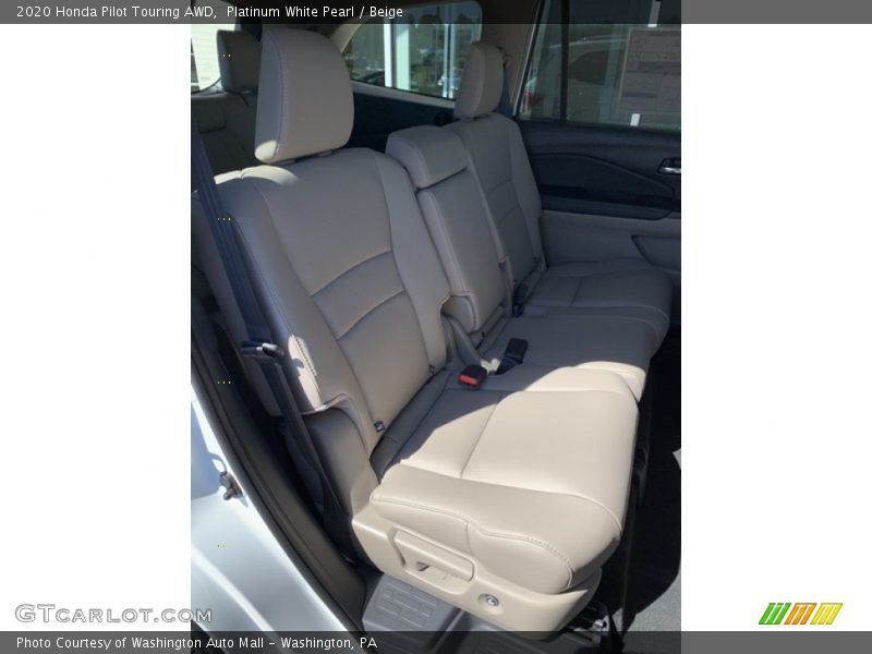 Platinum White Pearl / Beige 2020 Honda Pilot Touring AWD