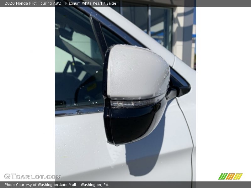 Platinum White Pearl / Beige 2020 Honda Pilot Touring AWD
