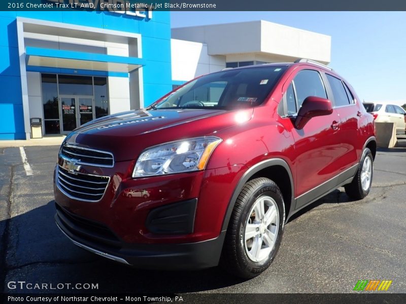 Crimson Metallic / Jet Black/Brownstone 2016 Chevrolet Trax LT AWD