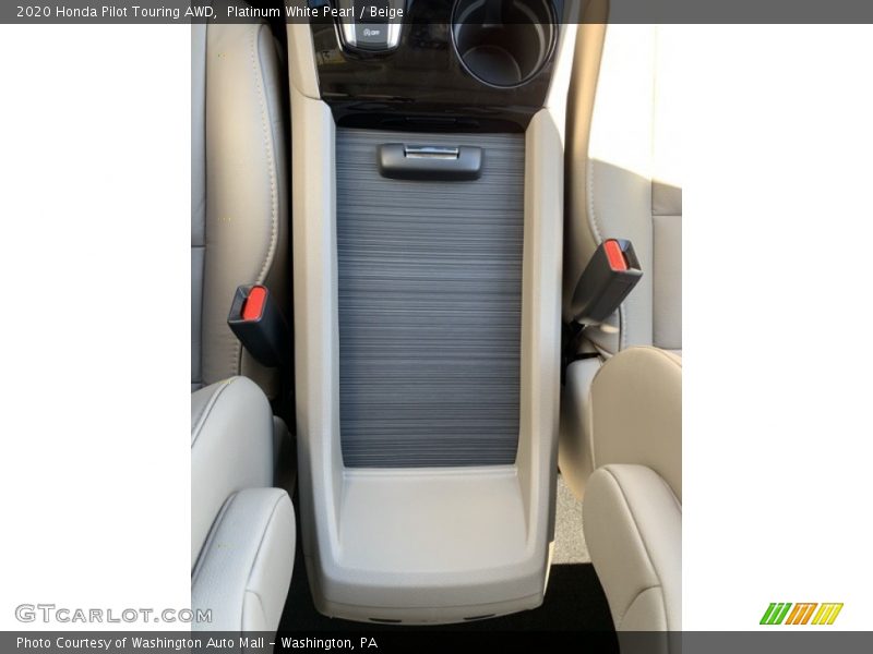 Platinum White Pearl / Beige 2020 Honda Pilot Touring AWD