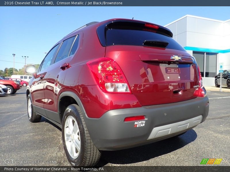 Crimson Metallic / Jet Black/Brownstone 2016 Chevrolet Trax LT AWD