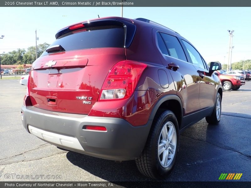 Crimson Metallic / Jet Black/Brownstone 2016 Chevrolet Trax LT AWD