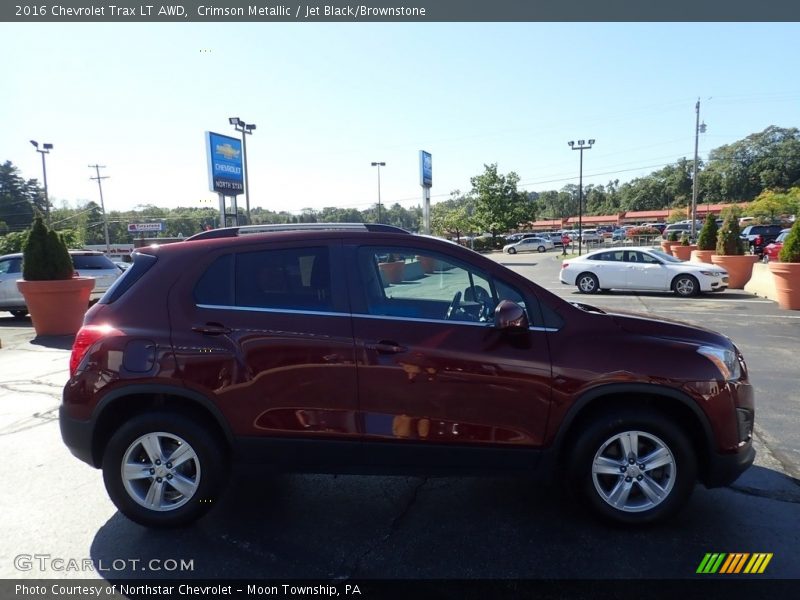 Crimson Metallic / Jet Black/Brownstone 2016 Chevrolet Trax LT AWD