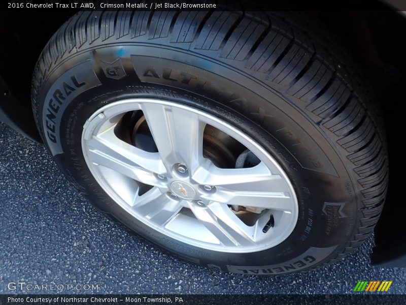 Crimson Metallic / Jet Black/Brownstone 2016 Chevrolet Trax LT AWD