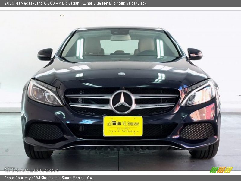 Lunar Blue Metallic / Silk Beige/Black 2016 Mercedes-Benz C 300 4Matic Sedan