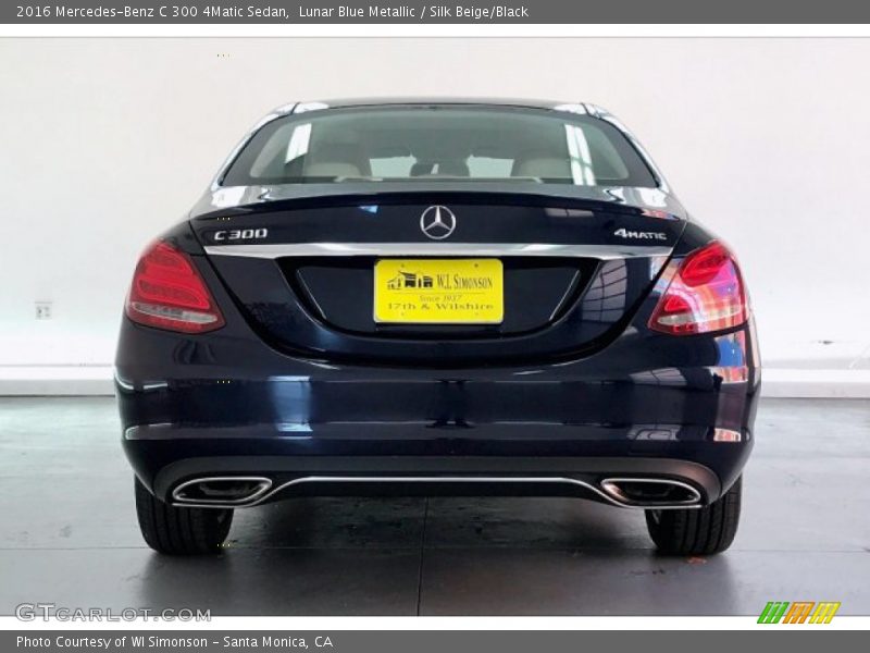 Lunar Blue Metallic / Silk Beige/Black 2016 Mercedes-Benz C 300 4Matic Sedan