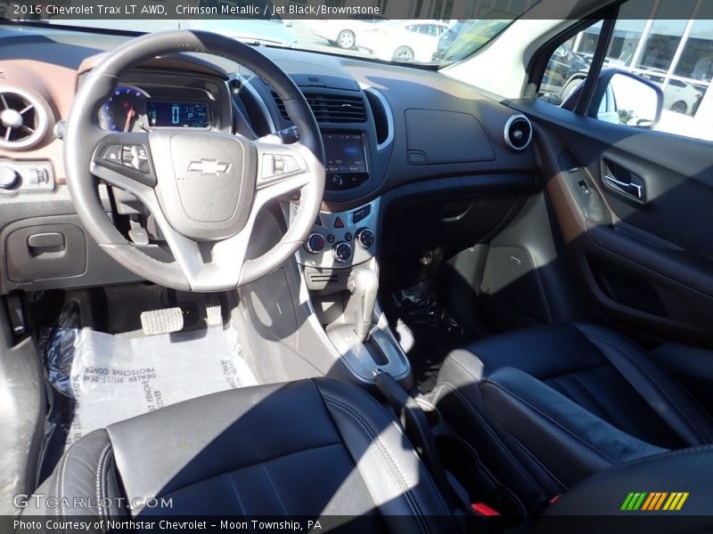 Crimson Metallic / Jet Black/Brownstone 2016 Chevrolet Trax LT AWD