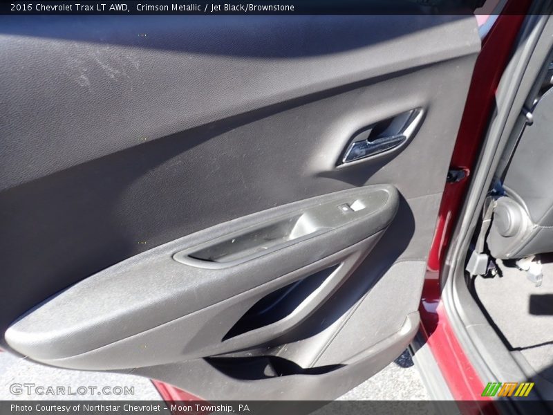 Crimson Metallic / Jet Black/Brownstone 2016 Chevrolet Trax LT AWD