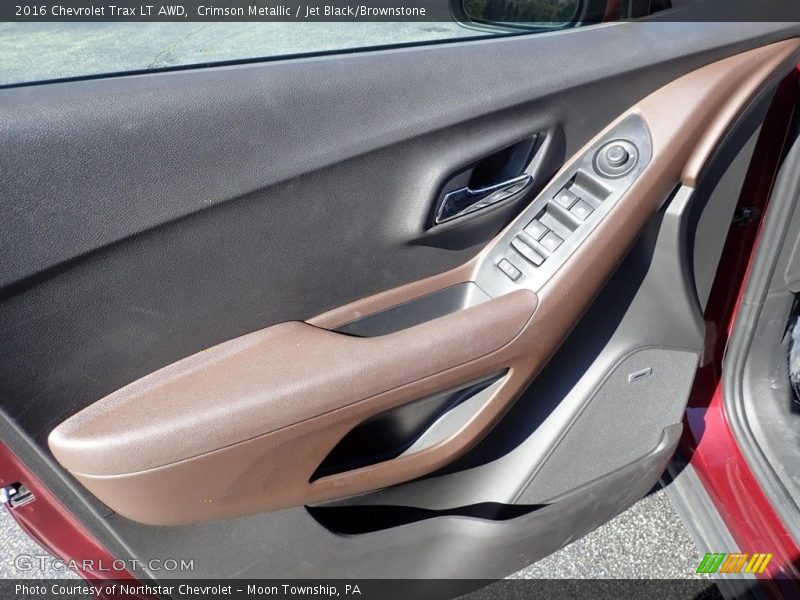 Crimson Metallic / Jet Black/Brownstone 2016 Chevrolet Trax LT AWD