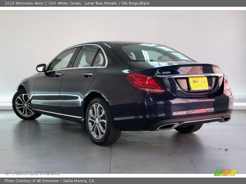 Lunar Blue Metallic / Silk Beige/Black 2016 Mercedes-Benz C 300 4Matic Sedan