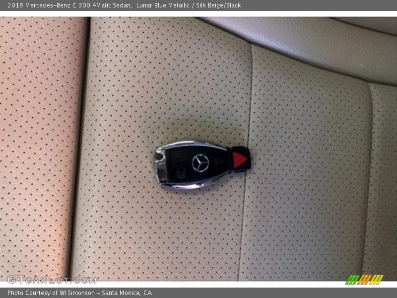 Lunar Blue Metallic / Silk Beige/Black 2016 Mercedes-Benz C 300 4Matic Sedan