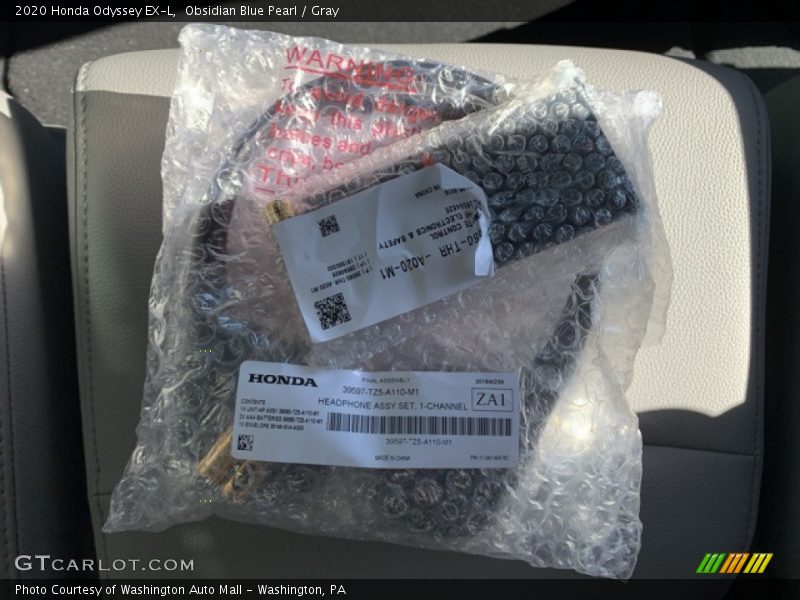 Obsidian Blue Pearl / Gray 2020 Honda Odyssey EX-L