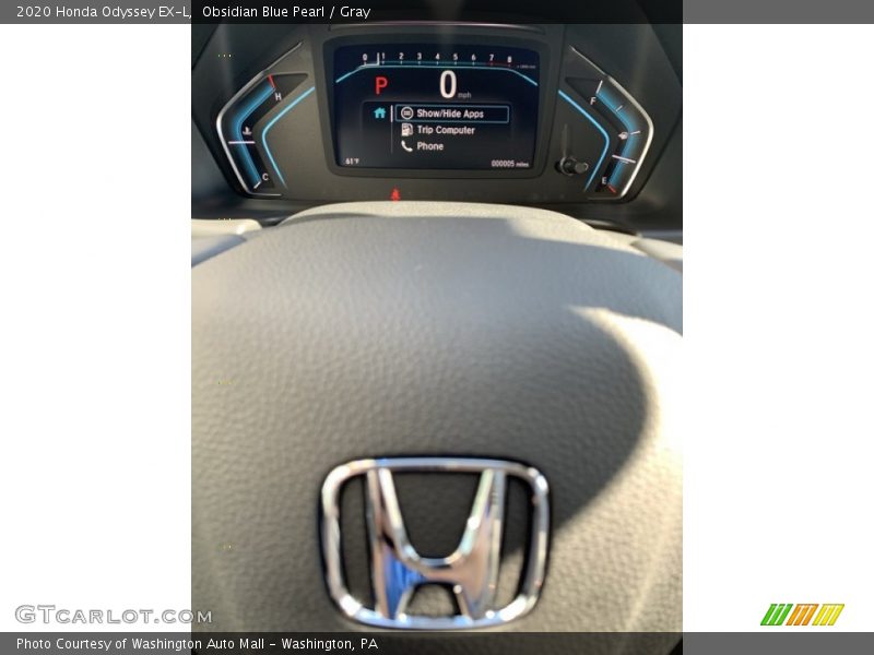 Obsidian Blue Pearl / Gray 2020 Honda Odyssey EX-L