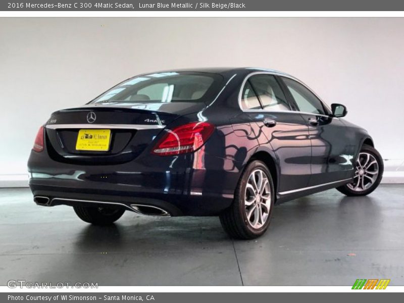 Lunar Blue Metallic / Silk Beige/Black 2016 Mercedes-Benz C 300 4Matic Sedan