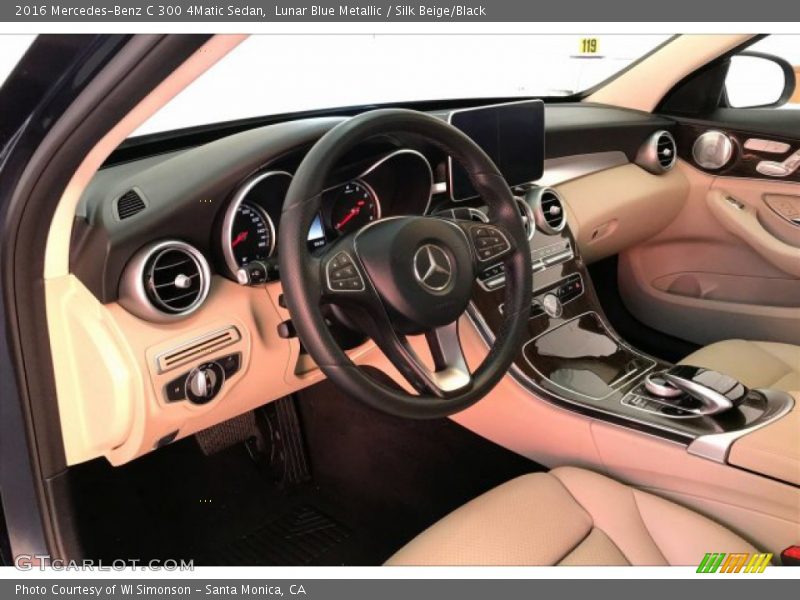 Lunar Blue Metallic / Silk Beige/Black 2016 Mercedes-Benz C 300 4Matic Sedan