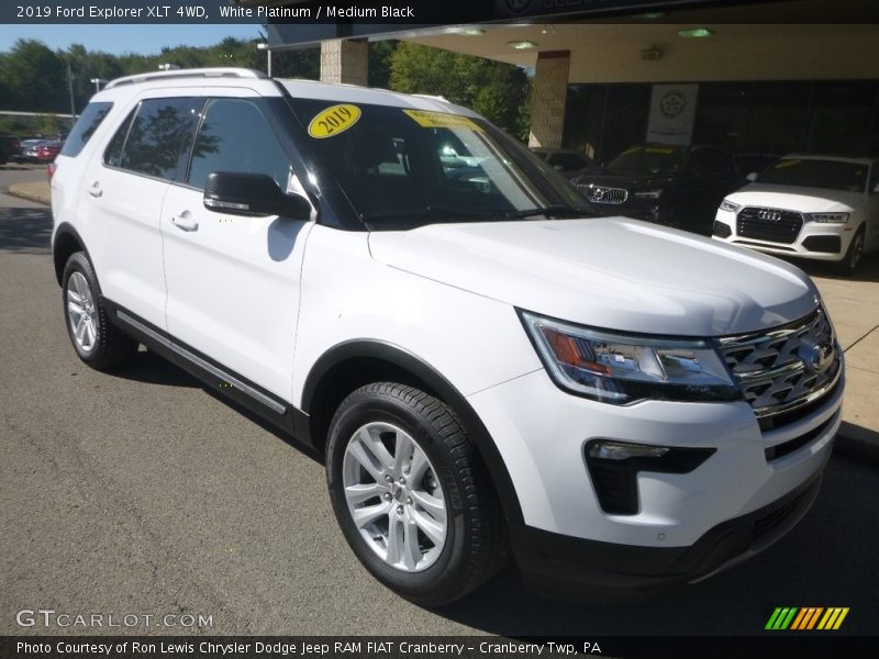 White Platinum / Medium Black 2019 Ford Explorer XLT 4WD