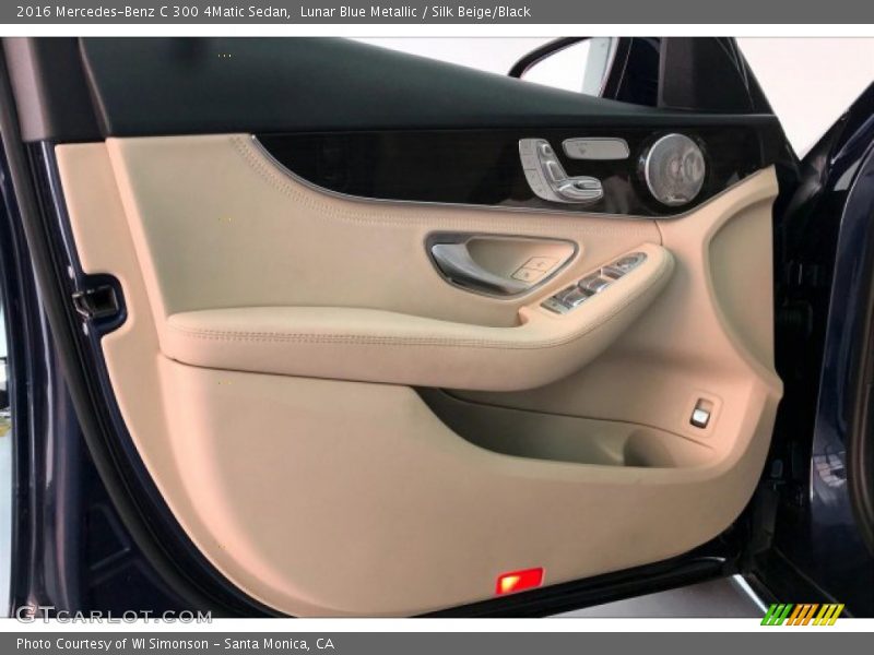 Lunar Blue Metallic / Silk Beige/Black 2016 Mercedes-Benz C 300 4Matic Sedan