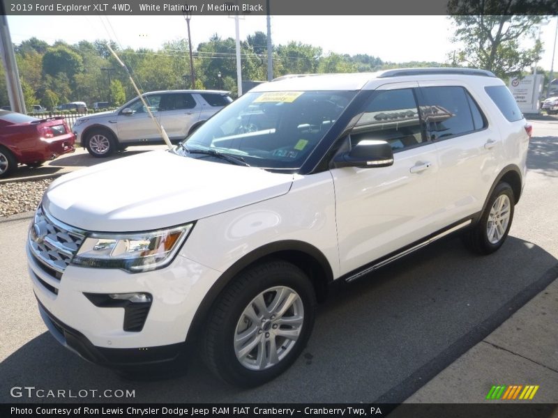 White Platinum / Medium Black 2019 Ford Explorer XLT 4WD