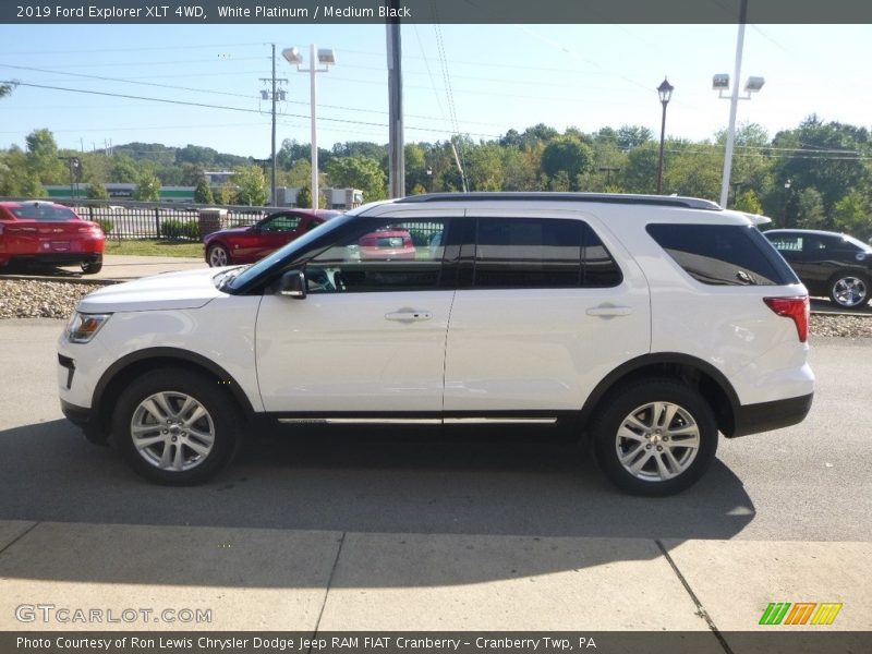 White Platinum / Medium Black 2019 Ford Explorer XLT 4WD