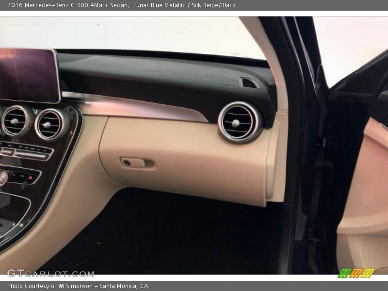 Lunar Blue Metallic / Silk Beige/Black 2016 Mercedes-Benz C 300 4Matic Sedan