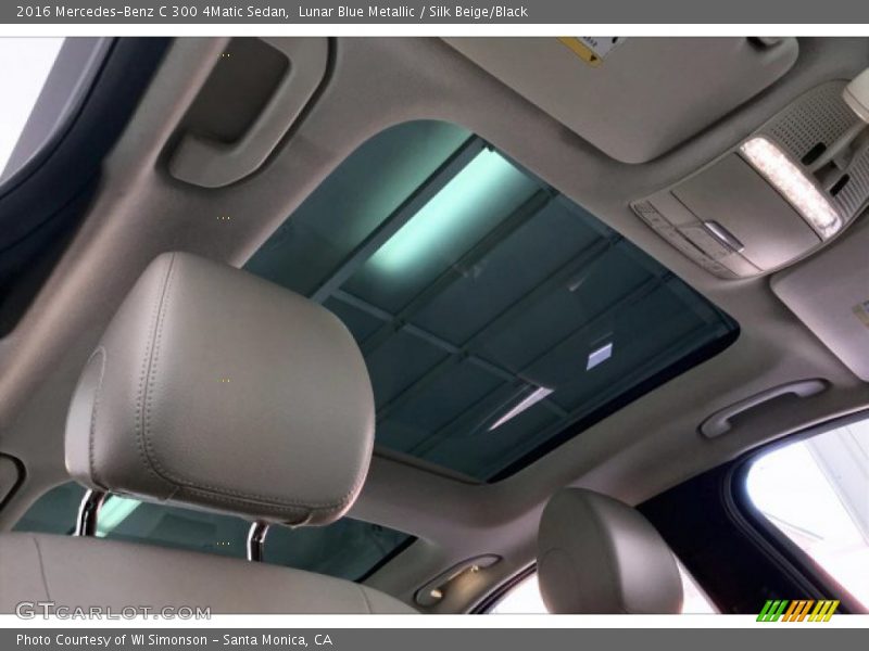 Lunar Blue Metallic / Silk Beige/Black 2016 Mercedes-Benz C 300 4Matic Sedan