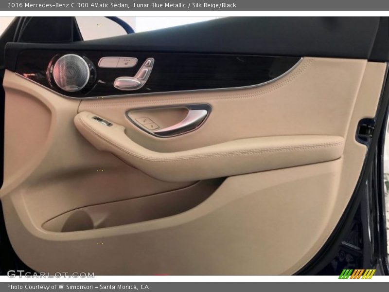 Lunar Blue Metallic / Silk Beige/Black 2016 Mercedes-Benz C 300 4Matic Sedan
