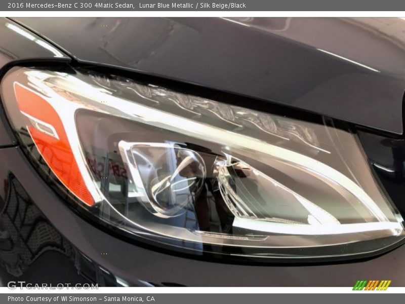 Lunar Blue Metallic / Silk Beige/Black 2016 Mercedes-Benz C 300 4Matic Sedan