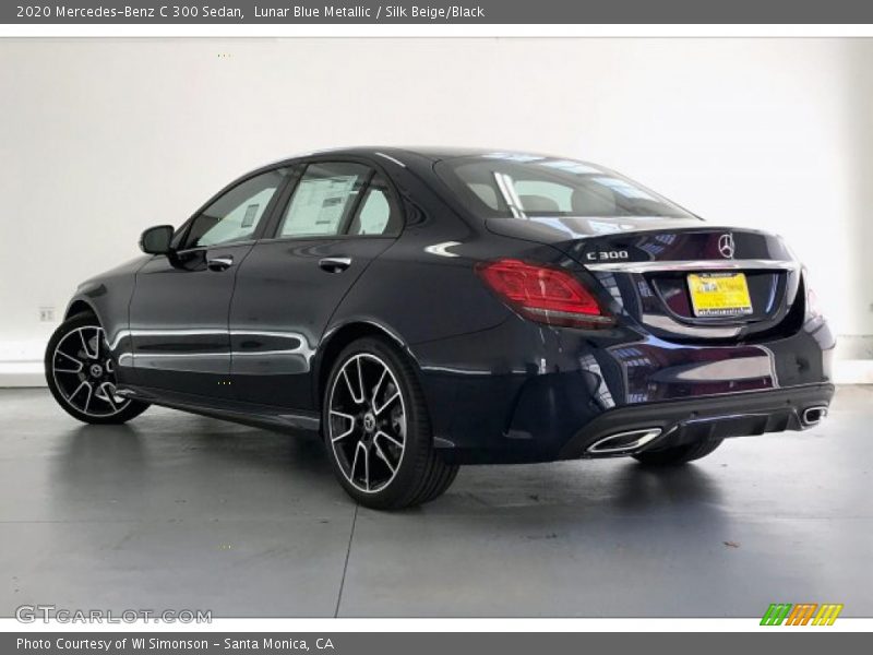 Lunar Blue Metallic / Silk Beige/Black 2020 Mercedes-Benz C 300 Sedan