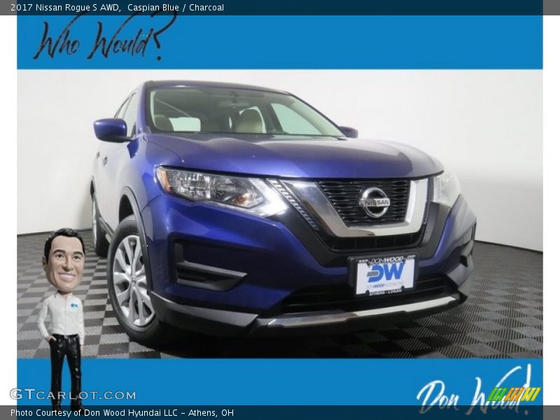 Caspian Blue / Charcoal 2017 Nissan Rogue S AWD