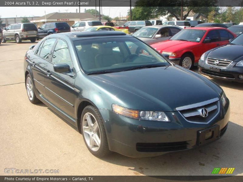 Deep Green Pearl / Camel 2004 Acura TL 3.2