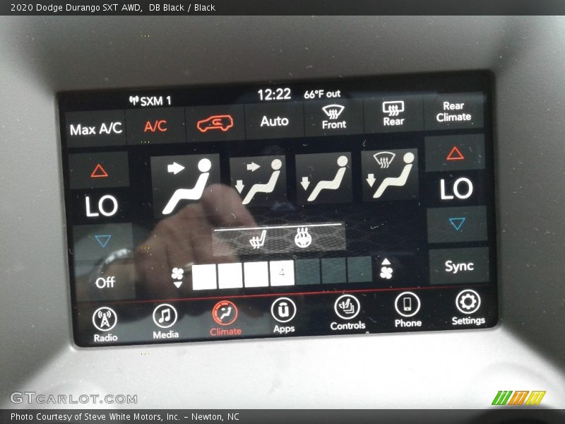 Controls of 2020 Durango SXT AWD