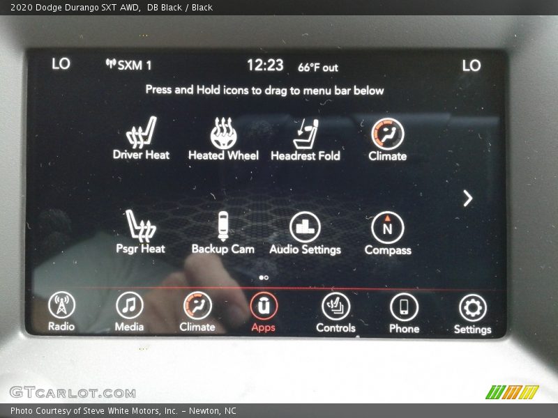 Controls of 2020 Durango SXT AWD