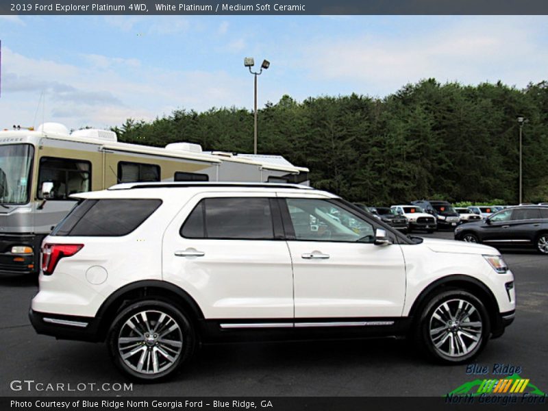 White Platinum / Medium Soft Ceramic 2019 Ford Explorer Platinum 4WD