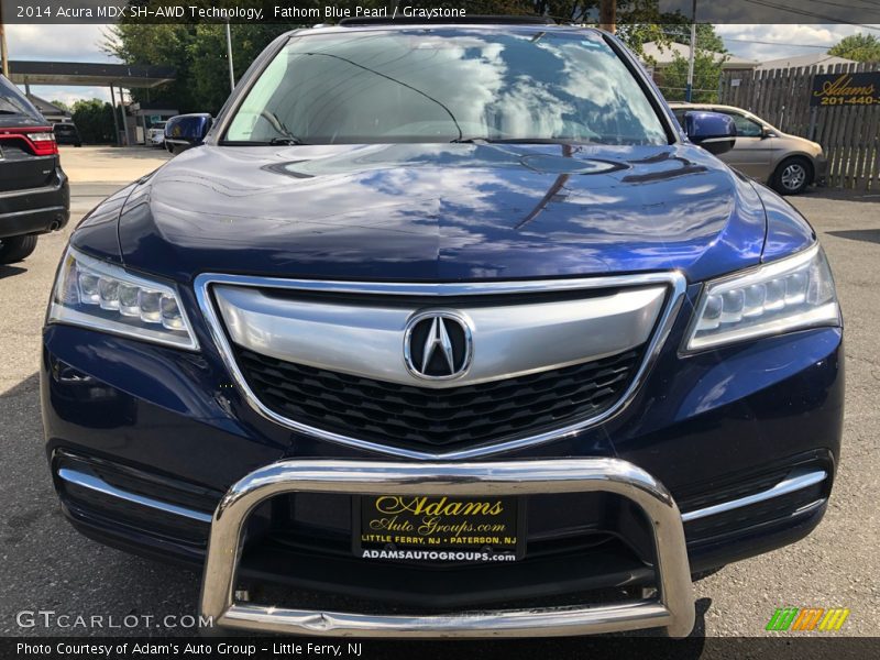 Fathom Blue Pearl / Graystone 2014 Acura MDX SH-AWD Technology