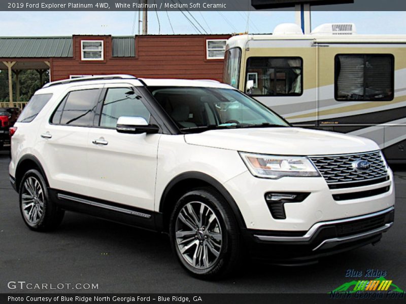 White Platinum / Medium Soft Ceramic 2019 Ford Explorer Platinum 4WD