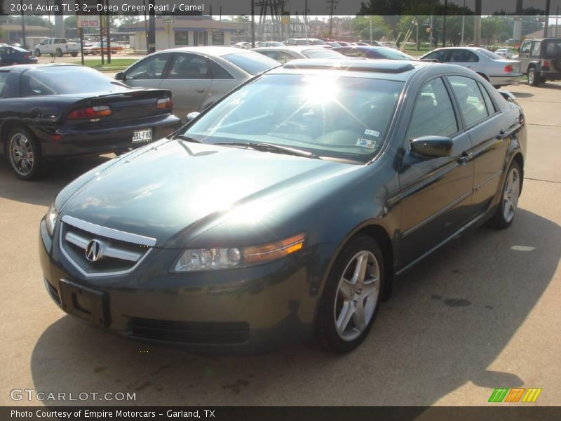 Deep Green Pearl / Camel 2004 Acura TL 3.2
