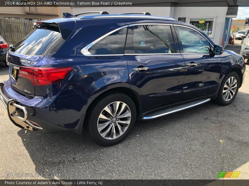 Fathom Blue Pearl / Graystone 2014 Acura MDX SH-AWD Technology