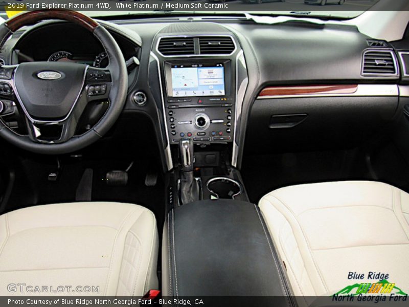 White Platinum / Medium Soft Ceramic 2019 Ford Explorer Platinum 4WD