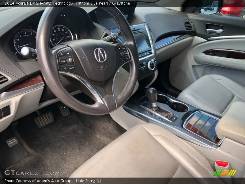 Fathom Blue Pearl / Graystone 2014 Acura MDX SH-AWD Technology