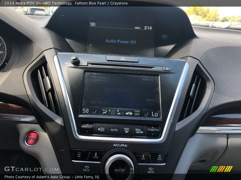 Fathom Blue Pearl / Graystone 2014 Acura MDX SH-AWD Technology