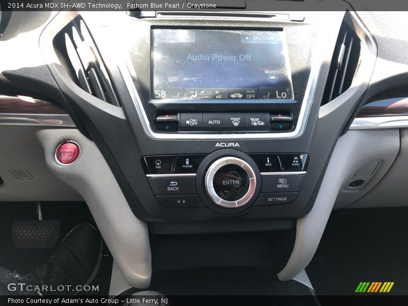 Fathom Blue Pearl / Graystone 2014 Acura MDX SH-AWD Technology
