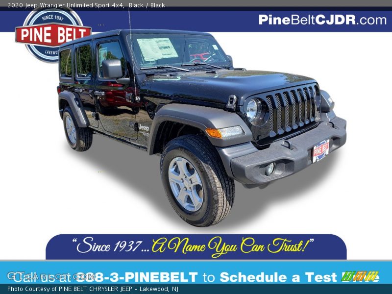 Black / Black 2020 Jeep Wrangler Unlimited Sport 4x4