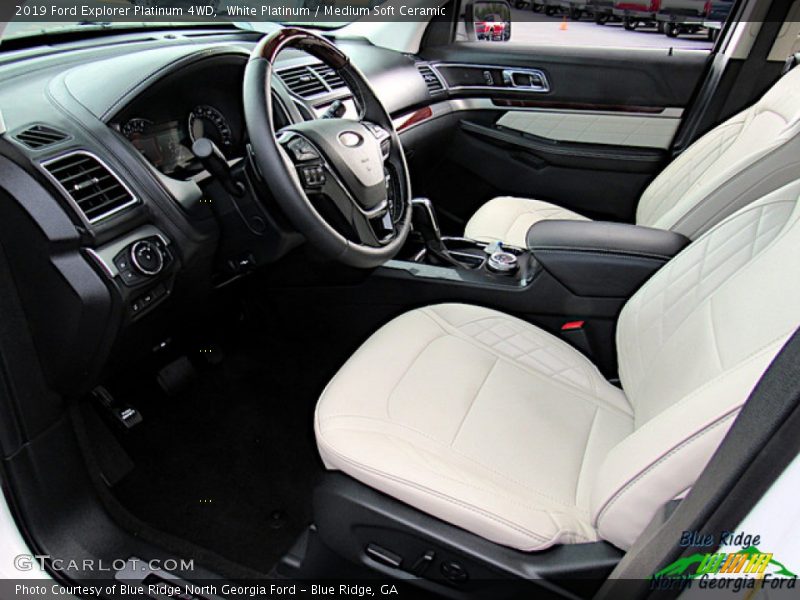 White Platinum / Medium Soft Ceramic 2019 Ford Explorer Platinum 4WD