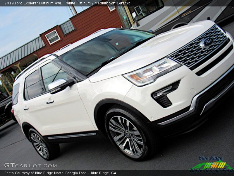 White Platinum / Medium Soft Ceramic 2019 Ford Explorer Platinum 4WD