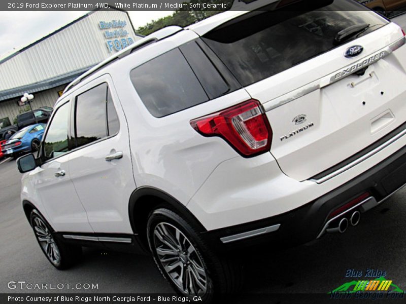 White Platinum / Medium Soft Ceramic 2019 Ford Explorer Platinum 4WD