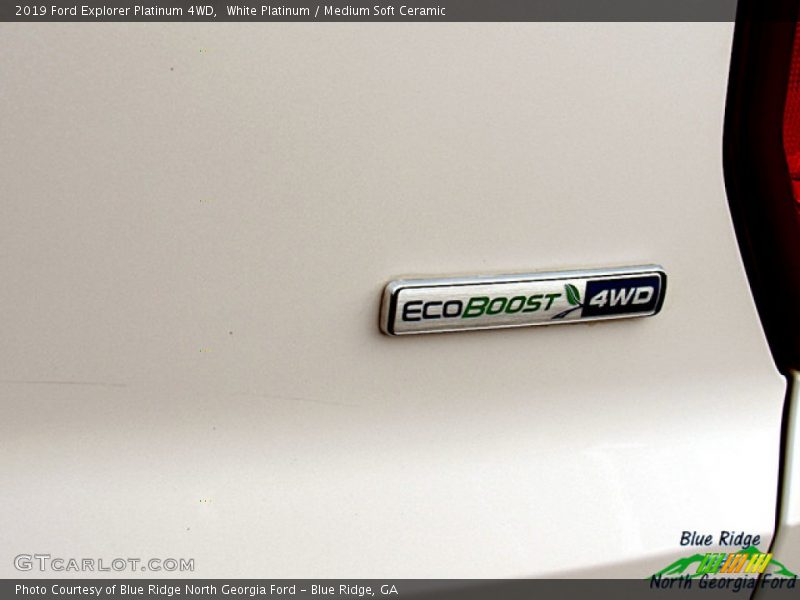 White Platinum / Medium Soft Ceramic 2019 Ford Explorer Platinum 4WD