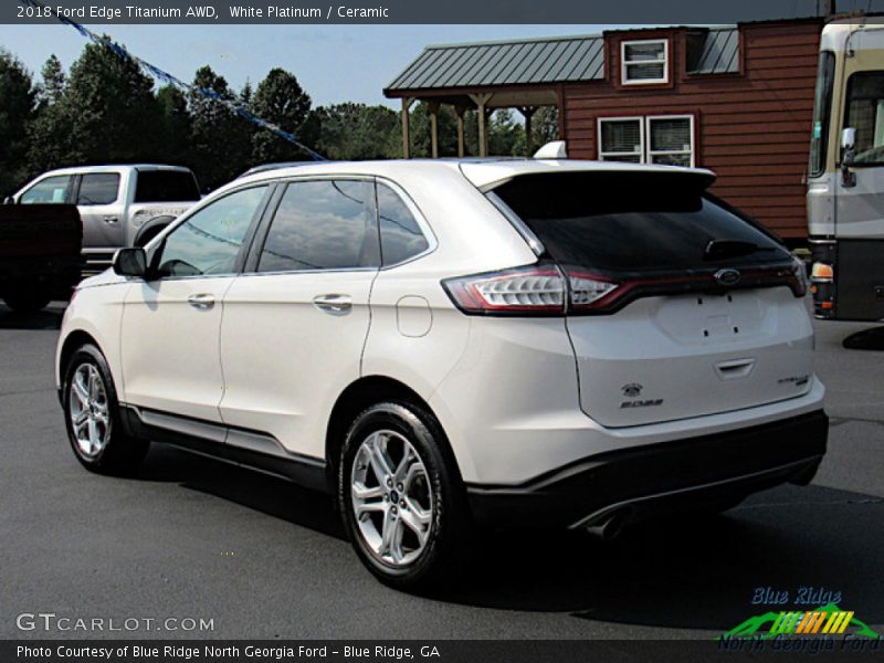 White Platinum / Ceramic 2018 Ford Edge Titanium AWD